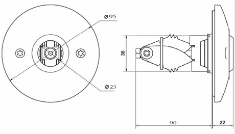 АТ 03.39 ФОРСУНКА РАСПОРНЫЙ МЕХАНИЗМ СТЕНОВАЯ