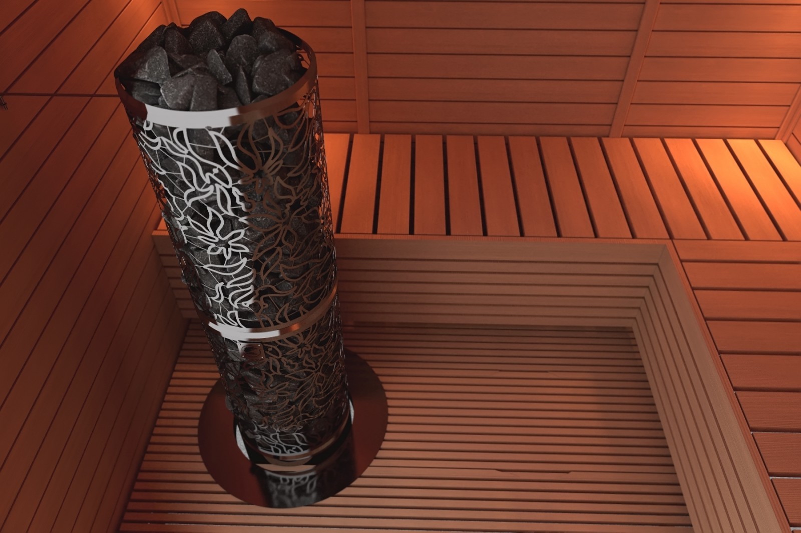 Электрическая печь SAWO DRAGONFIRE Heater King (6 кВт, выносной пульт, нержавейка)
