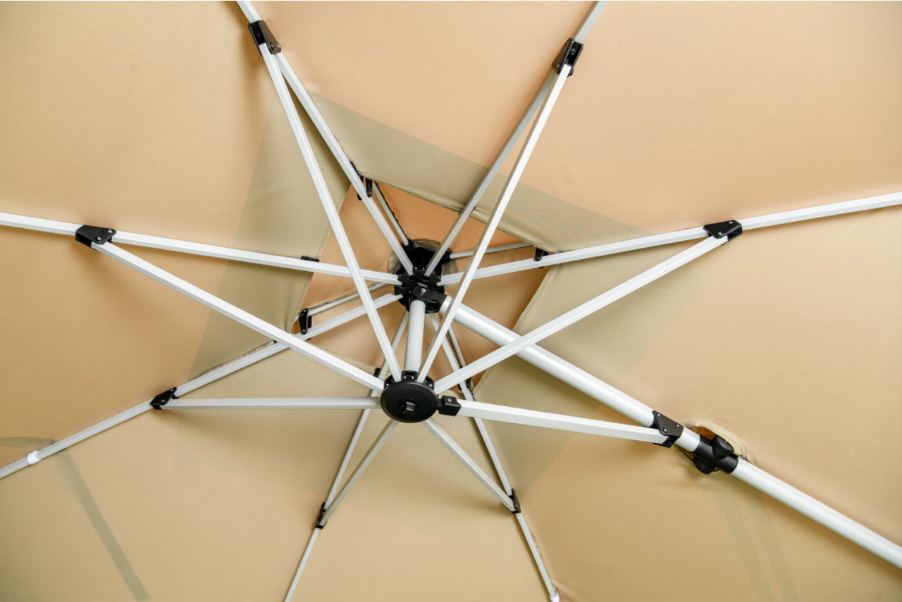 Зонт садовый квадратный 3х3 м бежевый
