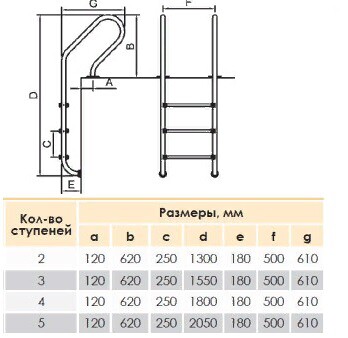 Лестница ABLETECH ERGOLINE 200 NSF215-SR