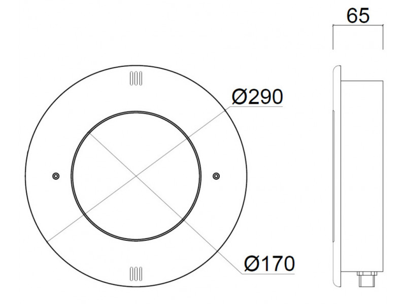 АТ 16.09 Прожектор из нержавеющей стали светодиодный 30 Вт RGB "Компакт" универс.