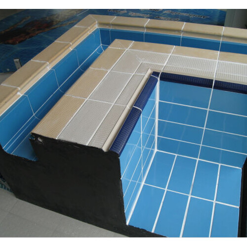 Плитка керамическая бордюрная Aquaviva с поручнем, 240х115х30 мм