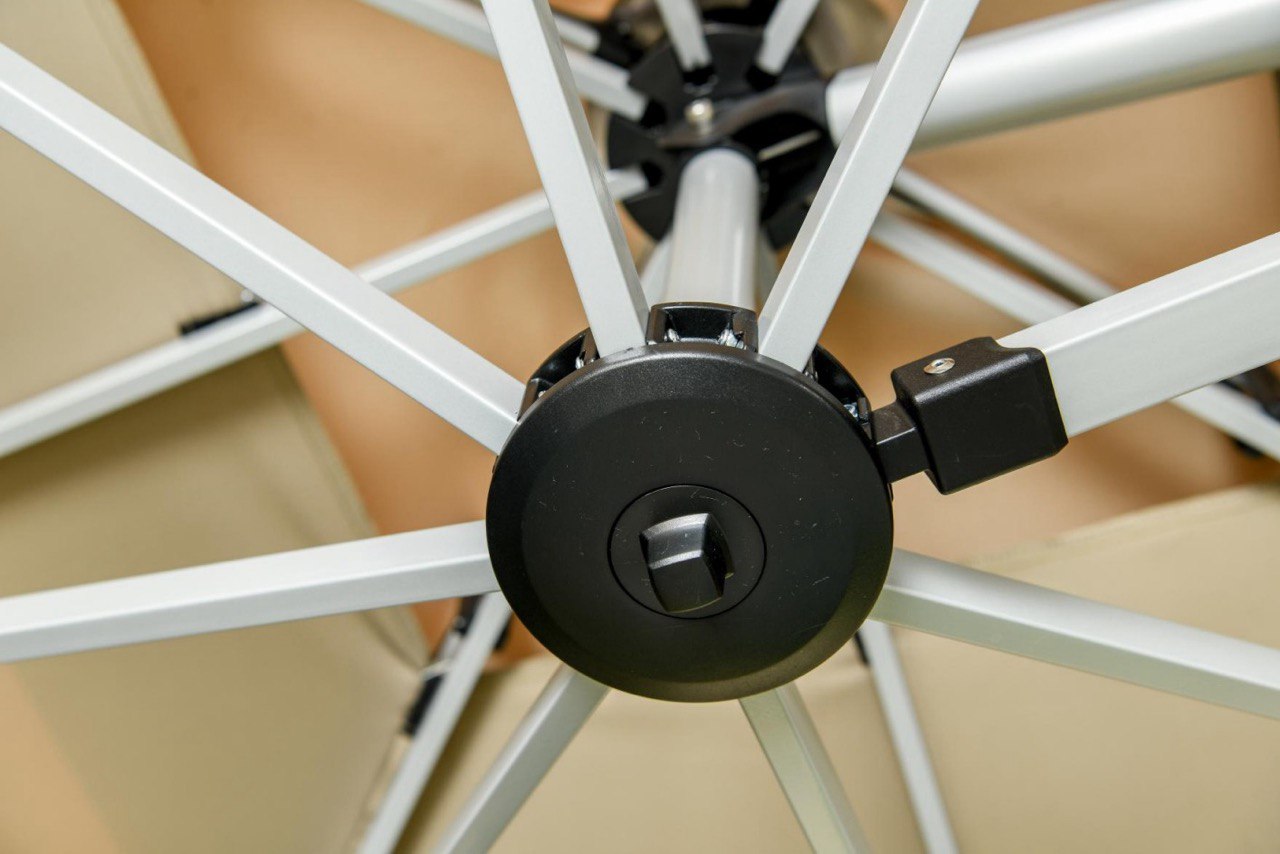 Зонт садовый квадратный 3х3 м бежевый