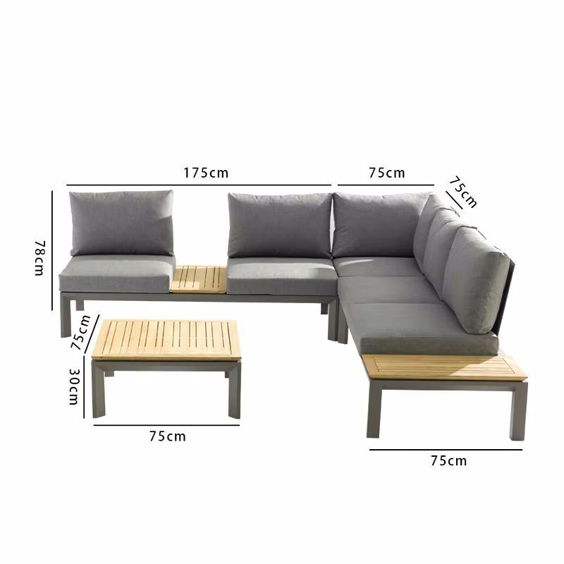 Комплект мебели модульный Stylish Patio 4 предмета (2 2-х местных дивана, угловое кресло, чайный столик)