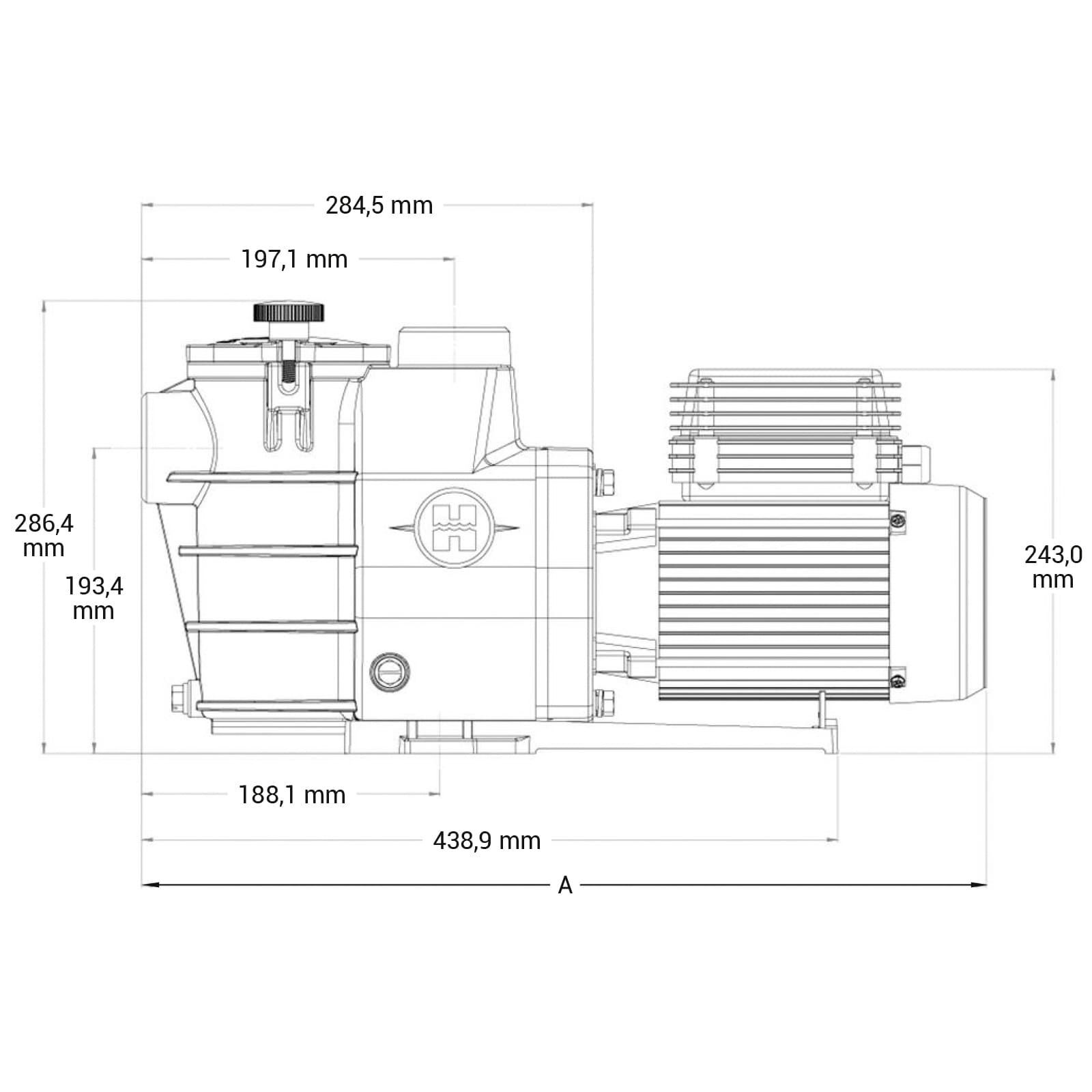 Насос Hayward Max Flo IE2 SP1811HW161E2 (220V, пф, 13m3/h*8m, 0,98kW, 1HP) PL Plus 81032