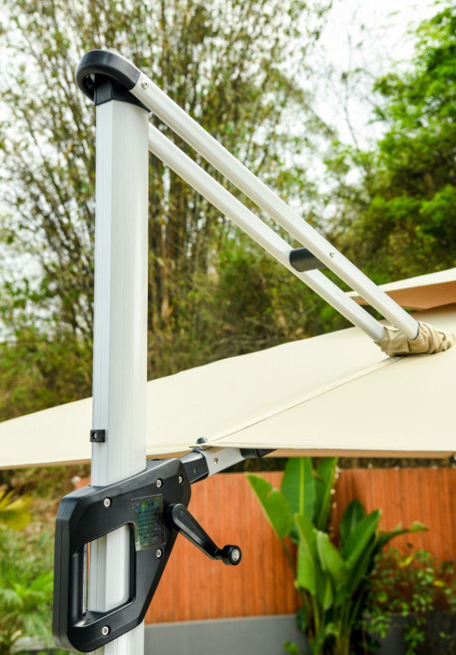 Зонт садовый квадратный 3х3 м бежевый