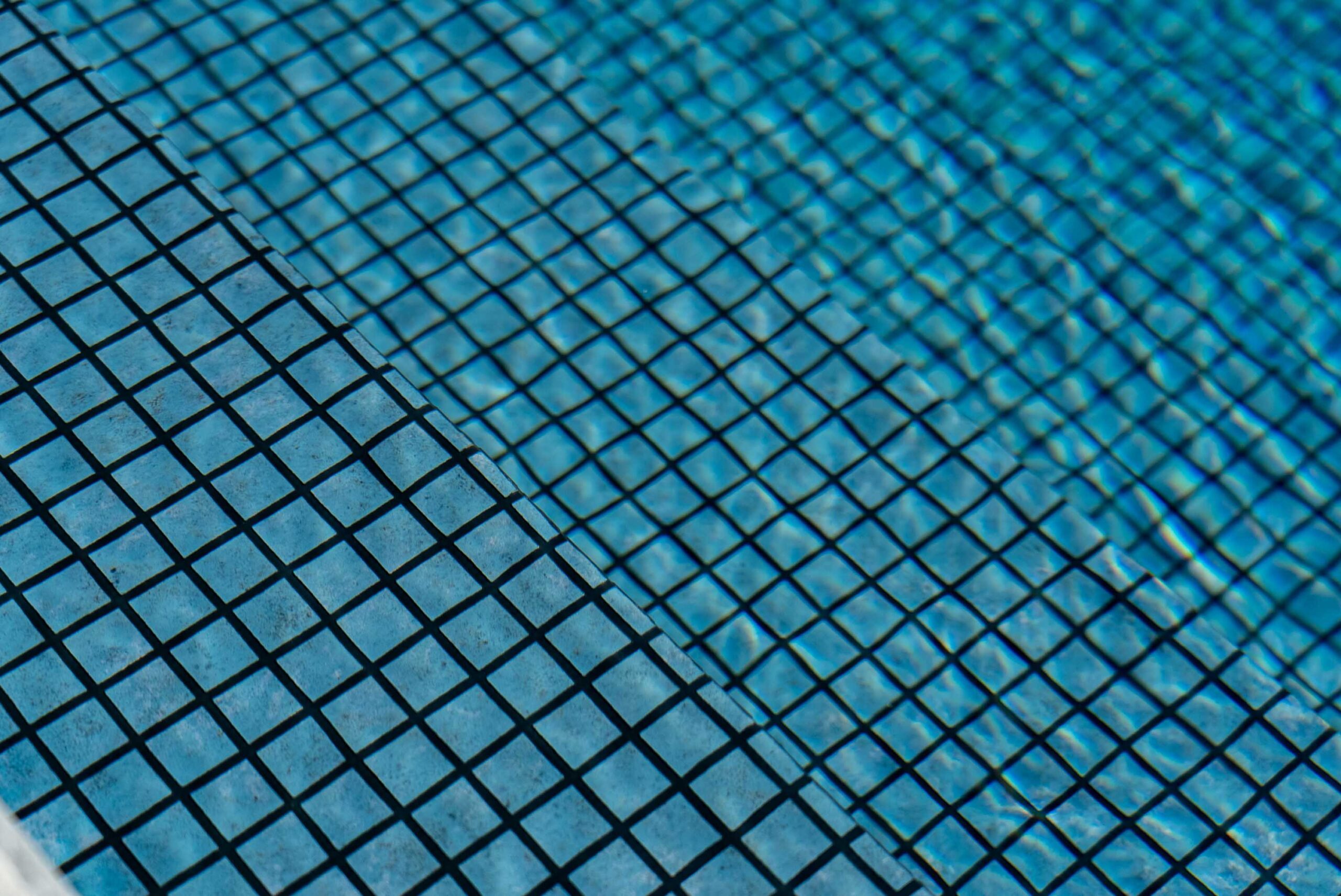 Пленка ПВХ для бассейна Haogenplast Matrix Blue Black Strip 3D мозаика