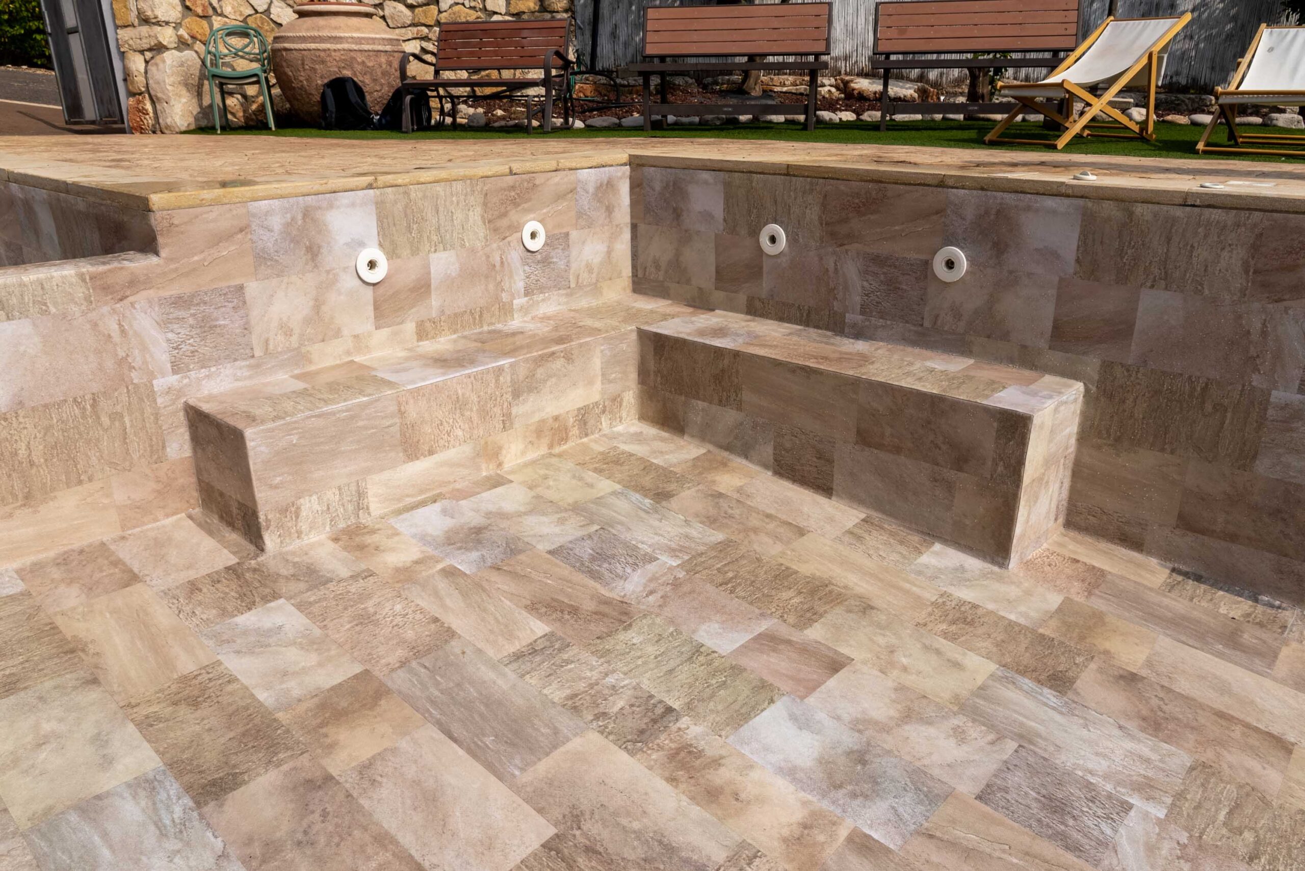 Пленка ПВХ для бассейна Haogenplast StoneTile Golden