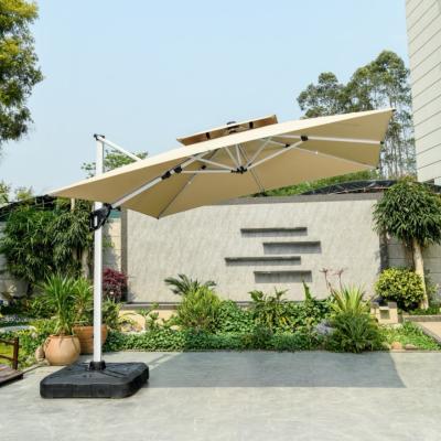 Зонт садовый квадратный 3х3 м бежевый