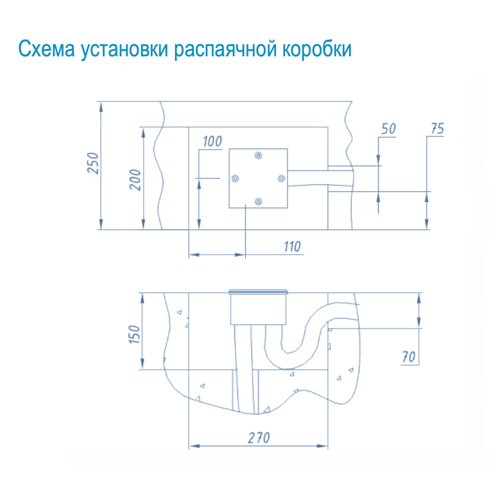 АТ 07.02 РАСПАЯЧНАЯ КОРОБКА квадратная 120х120 мм, PG-13,5 АТ 07.02 РАСПАЯЧНАЯ КОРОБКА квадратная 120х120 мм, PG-13,5