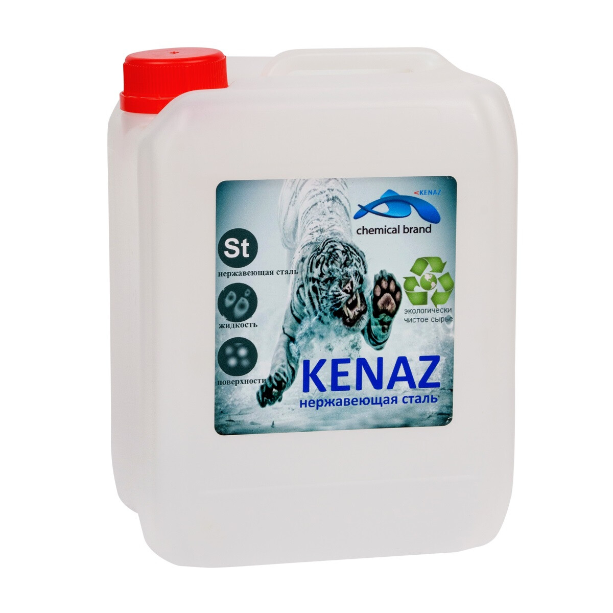 Жидкое средство для очистки поверхностей из нержавеющей стали Kenaz "Нержавеющая сталь"