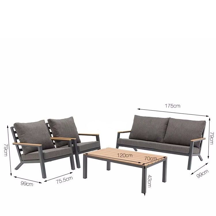 Комплект мебели Stylish Patio 4 предмета (3-х местный диван, 2 кресла, чайный столик)