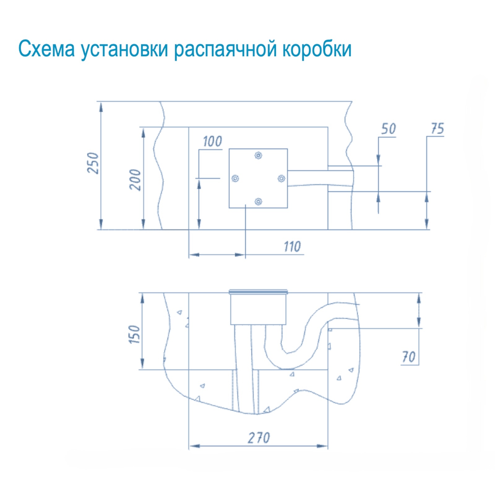 АТ 07.06 РАСПАЯЧНАЯ КОРОБКА квадратная 120х120 мм, под PG-16